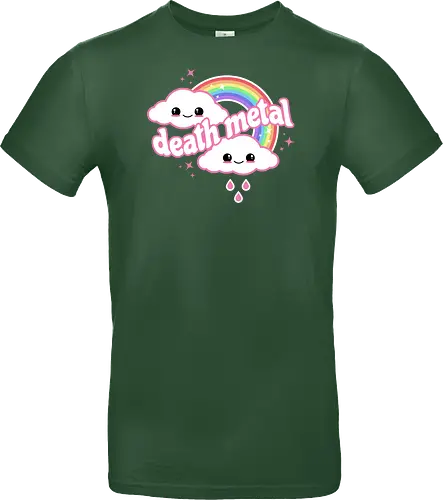 Death Metal Rainbow - death metal, rainbow, clouds, kawaii, death metal rainbow, cute, rain, funny - Standard T-Shirt