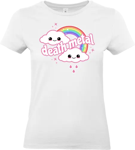 Death Metal Rainbow - death metal, rainbow, clouds, kawaii, death metal rainbow, cute, rain, funny - Standard T-Shirt (Frauen)