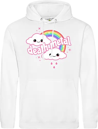 Death Metal Rainbow - death metal, rainbow, clouds, kawaii, death metal rainbow, cute, rain, funny - Standard Hoodie