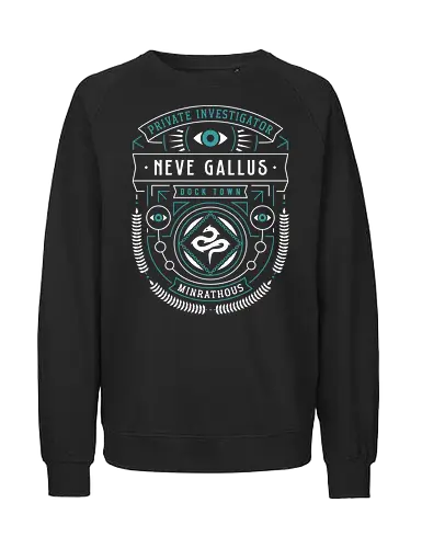 Minrathous Private Investigator Crest - dragon, veilguard, veil guard, video game, coffee, gaming, gamer, lyrium dagger, age, emmrich volkarin, rook, manfred, lucanis, bellara lutare, neve gallus, rpg, inquisition - Fairtrade Sweatshirt