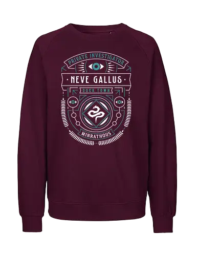 Minrathous Private Investigator Crest - dragon, veilguard, veil guard, video game, coffee, gaming, gamer, lyrium dagger, age, emmrich volkarin, rook, manfred, lucanis, bellara lutare, neve gallus, rpg, inquisition - Fairtrade Sweatshirt