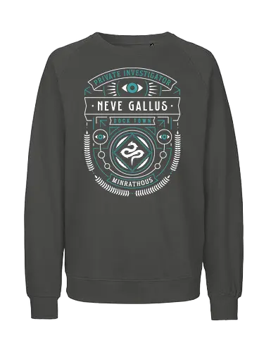 Minrathous Private Investigator Crest - dragon, veilguard, veil guard, video game, coffee, gaming, gamer, lyrium dagger, age, emmrich volkarin, rook, manfred, lucanis, bellara lutare, neve gallus, rpg, inquisition - Fairtrade Sweatshirt