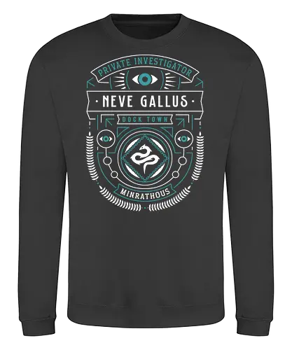 Minrathous Private Investigator Crest - dragon, veilguard, veil guard, video game, coffee, gaming, gamer, lyrium dagger, age, emmrich volkarin, rook, manfred, lucanis, bellara lutare, neve gallus, rpg, inquisition - Sweatshirt