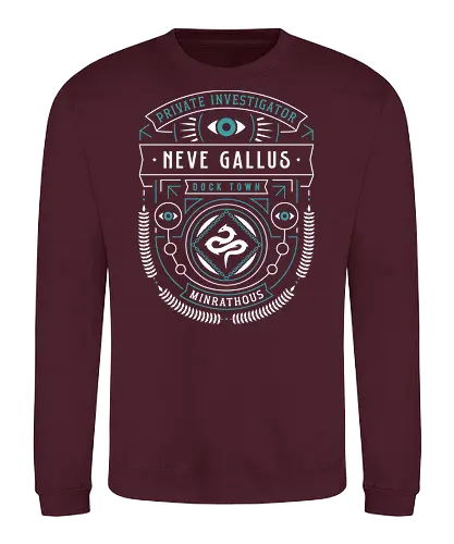 Minrathous Private Investigator Crest - dragon, veilguard, veil guard, video game, coffee, gaming, gamer, lyrium dagger, age, emmrich volkarin, rook, manfred, lucanis, bellara lutare, neve gallus, rpg, inquisition - Sweatshirt