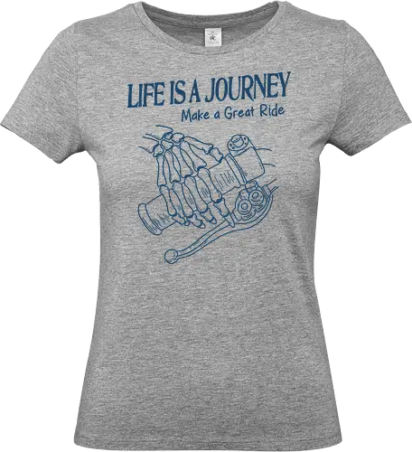 Make a Great Ride - motorcycle, great ride, ride or die, biker culture, biker, two wheels, moto lover, bike adventure, minimalist, motorcycle enthusiast - Standard T-Shirt (Frauen)