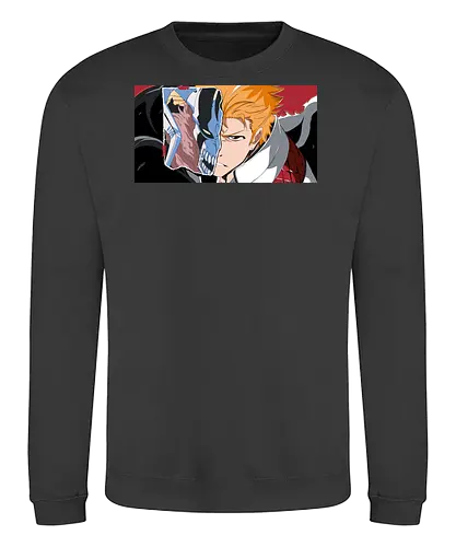 Half Hollow - anime, manga, ichigo, hollow, shinigami - Sweatshirt