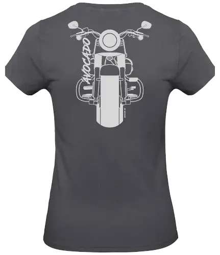 Harley Davidson Fat Boy Luca Weiß - Saisonstart2025, motorrad, bike, biker, Bremen, Niedersachsen, Oldenburg, Leer, Norden, Emsland, Cloppenburg - Standard T-Shirt (Frauen)