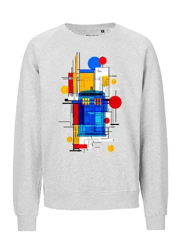 Constructivist blue box - Doctor, dr who, whovian, tardis, scifi, tv show, pop culture, cult tv - Fairtrade Sweatshirt
