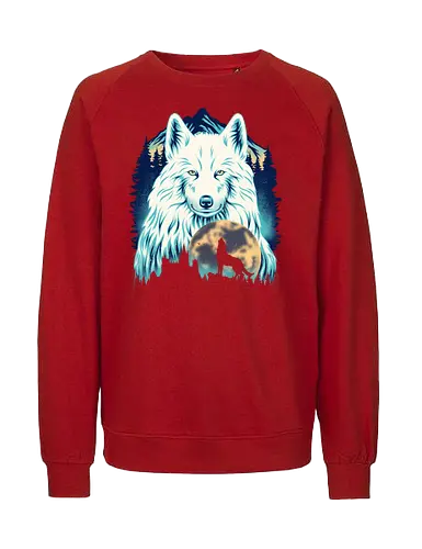 Snow Wolf - Wolf, Snow, Winter - Fairtrade Sweatshirt