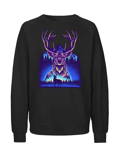 Winter Deer - Winter, Deer, Snow - Fairtrade Sweatshirt