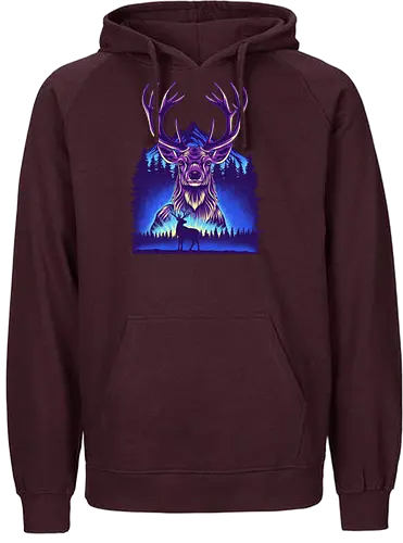 Winter Deer - Winter, Deer, Snow - Fairtrade Hoodie