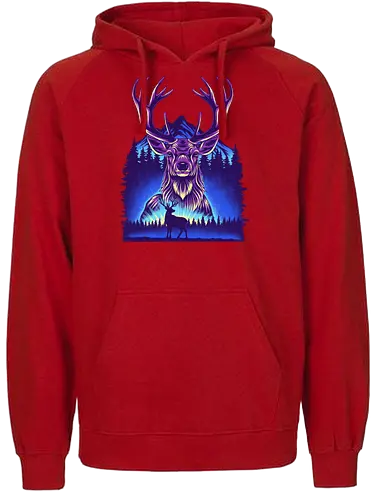Winter Deer - Winter, Deer, Snow - Fairtrade Hoodie