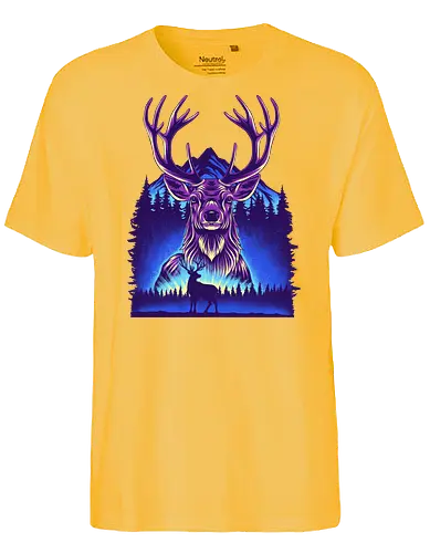 Winter Deer - Winter, Deer, Snow - Fairtrade T-Shirt