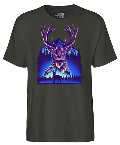 Winter Deer - Winter, Deer, Snow - Fairtrade T-Shirt