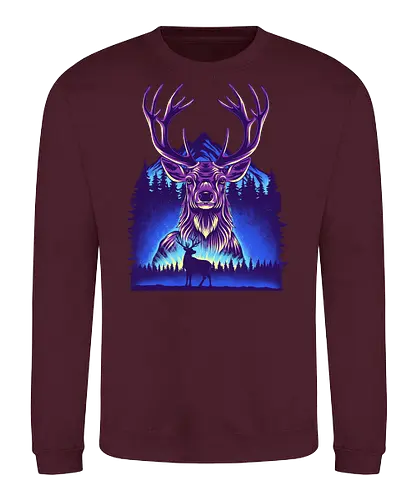 Winter Deer - Winter, Deer, Snow - Sweatshirt
