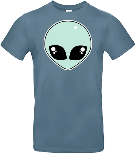 Alien - alien, kawaii, cute, alien head, adorable, pastel goth, pastel green, green, pastel goth alien, spooky cute - Standard T-Shirt