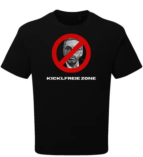 Kicklfreie Zone Weisse Schrift