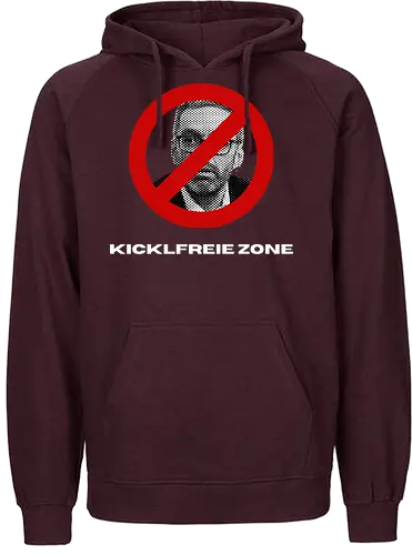 Kicklfreie Zone Weisse Schrift - Antifaschismus, FPÖ Nein Danke, Politik - Fairtrade Hoodie