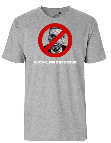 Kicklfreie Zone Weisse Schrift - Antifaschismus, FPÖ Nein Danke, Politik - Fairtrade T-Shirt
