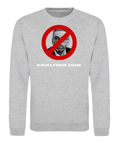 Kicklfreie Zone Weisse Schrift - Antifaschismus, FPÖ Nein Danke, Politik - Sweatshirt