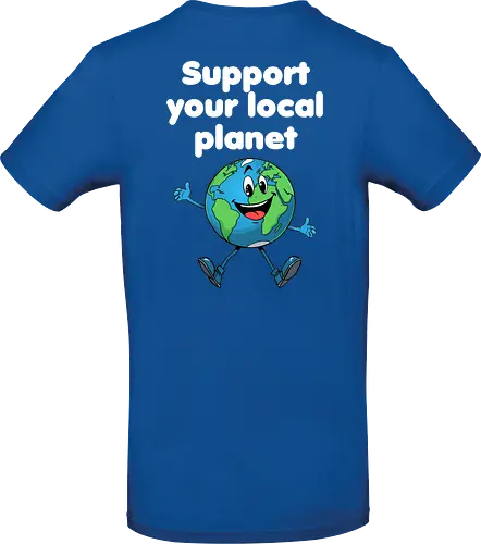 Support your local planet (Rücken, dunkel)