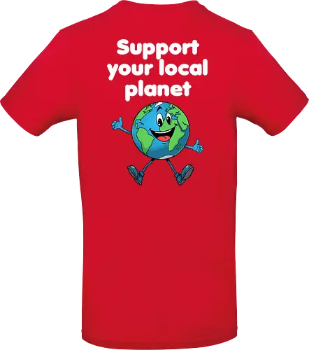 Support your local planet (Rücken, dunkel)