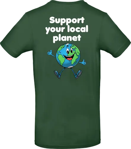 Support your local planet (Rücken, dunkel)