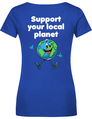 Support your local planet (Rücken, dunkel)