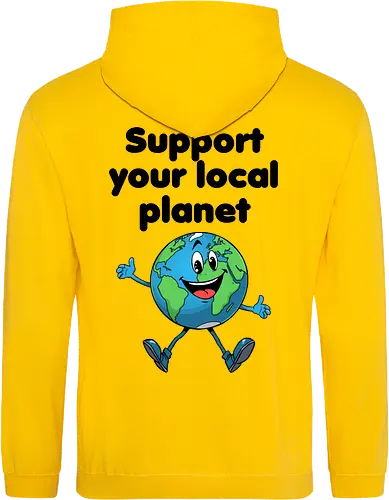 Support your local planet (hell, Rückendruck)