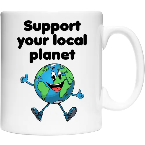 Support your local planet (hell, Rückendruck)