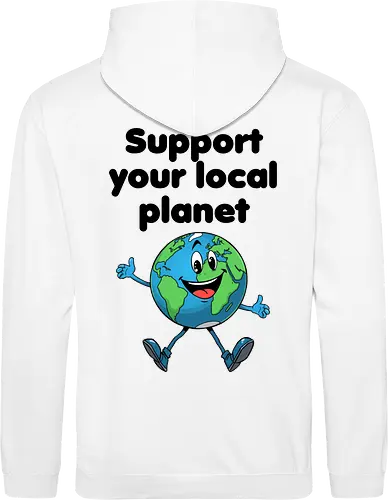 Support your local planet (hell, Rückendruck)