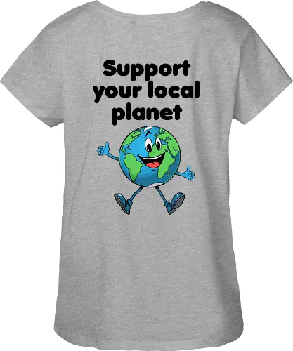 Support your local planet (hell, Rückendruck)
