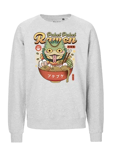 Pukei Pukei Ramen Vintage - pukei pukei, pukei, pukeipukei, bird, monster, bird wyvern, monster, hunting, world, wilds, game, gamer, gaming, gamers, video game, video games, beast, poison, paolumu, iceborne, palico, wyvern, bazelgeuse, rajang, kushala daora, ramen, noodles, ramen bowl, japan, japanese food - Fairtrade Sweatshirt