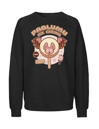 Paolumu Ice Cream - pukei pukei, pukei, pukeipukei, bird wyvern, hunter, monster, hunting, wilds, world, game, gamer, gaming, gamers, video game, video games, beast, poison, paolumu, iceborne, palico, palicos, wyvern, bazelgeuse, rajang, kushala daora, ice cream, japan, japanese food, kawaii, cute, chibi - Fairtrade Sweatshirt