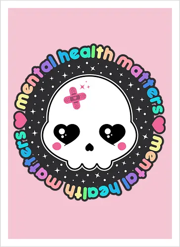 Mental Health Matters Skull