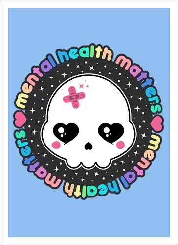 Mental Health Matters Skull