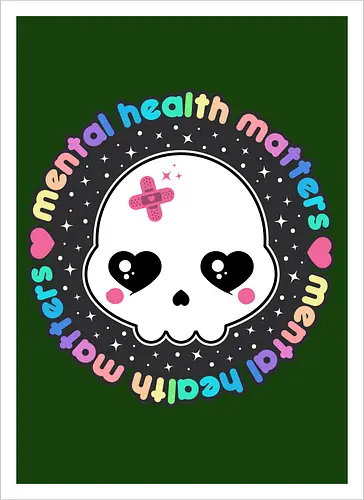 Mental Health Matters Skull