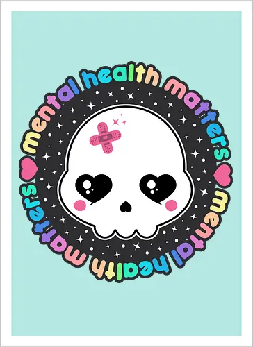 Mental Health Matters Skull