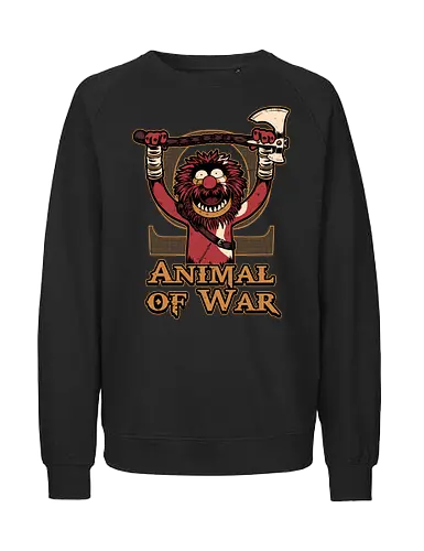 Animal of War Game - Retro, Retro Vintage, Vintage, Barbarian, Greek Mythology, Greek, Norse, Puppets, Puppet, Tv Show, Video Games, Video Game, Game, Classic - Fairtrade Sweatshirt
