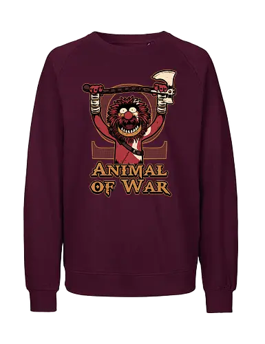 Animal of War Game - Retro, Retro Vintage, Vintage, Barbarian, Greek Mythology, Greek, Norse, Puppets, Puppet, Tv Show, Video Games, Video Game, Game, Classic - Fairtrade Sweatshirt
