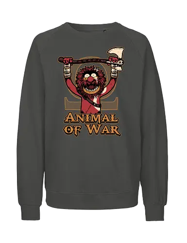 Animal of War Game - Retro, Retro Vintage, Vintage, Barbarian, Greek Mythology, Greek, Norse, Puppets, Puppet, Tv Show, Video Games, Video Game, Game, Classic - Fairtrade Sweatshirt