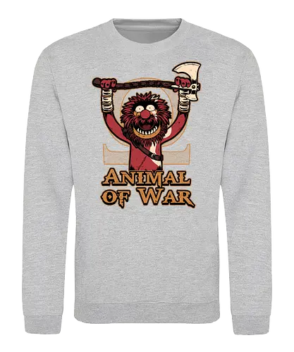 Animal of War Game - Retro, Retro Vintage, Vintage, Barbarian, Greek Mythology, Greek, Norse, Puppets, Puppet, Tv Show, Video Games, Video Game, Game, Classic - Sweatshirt