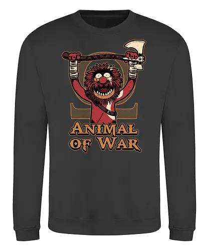 Animal of War Game - Retro, Retro Vintage, Vintage, Barbarian, Greek Mythology, Greek, Norse, Puppets, Puppet, Tv Show, Video Games, Video Game, Game, Classic - Sweatshirt
