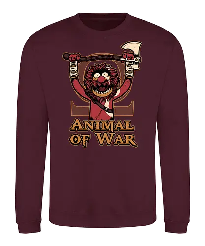 Animal of War Game - Retro, Retro Vintage, Vintage, Barbarian, Greek Mythology, Greek, Norse, Puppets, Puppet, Tv Show, Video Games, Video Game, Game, Classic - Sweatshirt