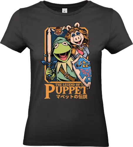 Legend of the Puppet - Puppets, Puppet, Tv Show, Video Games, Video Game, Game, Classic, Retro, Retro Vintage, Vintage, frog, pig, Bear, princess, warrior, fairy. - Standard T-Shirt (Frauen)