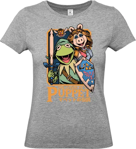 Legend of the Puppet - Puppets, Puppet, Tv Show, Video Games, Video Game, Game, Classic, Retro, Retro Vintage, Vintage, frog, pig, Bear, princess, warrior, fairy. - Standard T-Shirt (Frauen)
