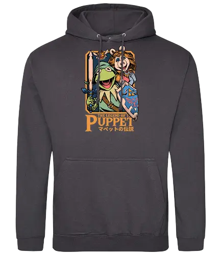 Legend of the Puppet - Puppets, Puppet, Tv Show, Video Games, Video Game, Game, Classic, Retro, Retro Vintage, Vintage, frog, pig, Bear, princess, warrior, fairy. - Standard Hoodie