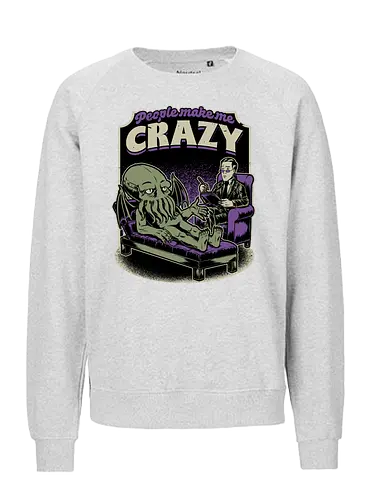 Lovecraft Cthulhu Therapy - Lovecraft, Cthulhu, Therapy, cosmic horror, horror, H.P. Lovecraft, books, Great Old Ones, shrink, psychologists, psychiatrists, ancient gods, funny, fun, bookworm, Cthulhu, people, crazy - Fairtrade Sweatshirt