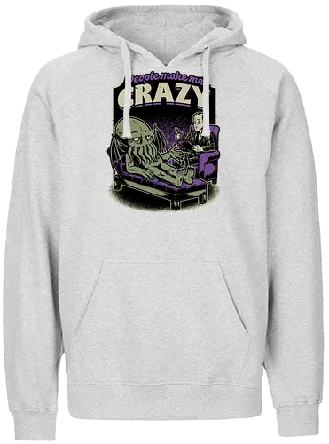 Lovecraft Cthulhu Therapy - Lovecraft, Cthulhu, Therapy, cosmic horror, horror, H.P. Lovecraft, books, Great Old Ones, shrink, psychologists, psychiatrists, ancient gods, funny, fun, bookworm, Cthulhu, people, crazy - Fairtrade Hoodie
