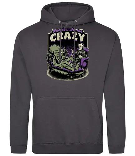 Lovecraft Cthulhu Therapy - Lovecraft, Cthulhu, Therapy, cosmic horror, horror, H.P. Lovecraft, books, Great Old Ones, shrink, psychologists, psychiatrists, ancient gods, funny, fun, bookworm, Cthulhu, people, crazy - Standard Hoodie
